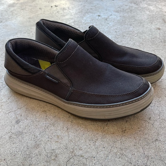 Men's Skechers Moreno Welmar Black/gray Low Trainers Slip On Loafer Shoes Sz 11 - Picture 6 of 6